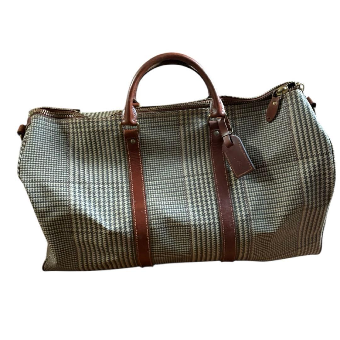 と*ん様 USA製 ポロラルフローレン ボストンバッグ 千鳥格子柄