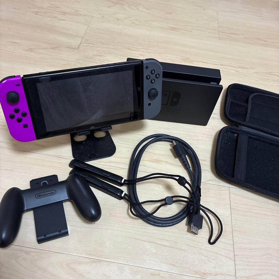 Nintendo Switch 紫/グレー 本体 + 付属品