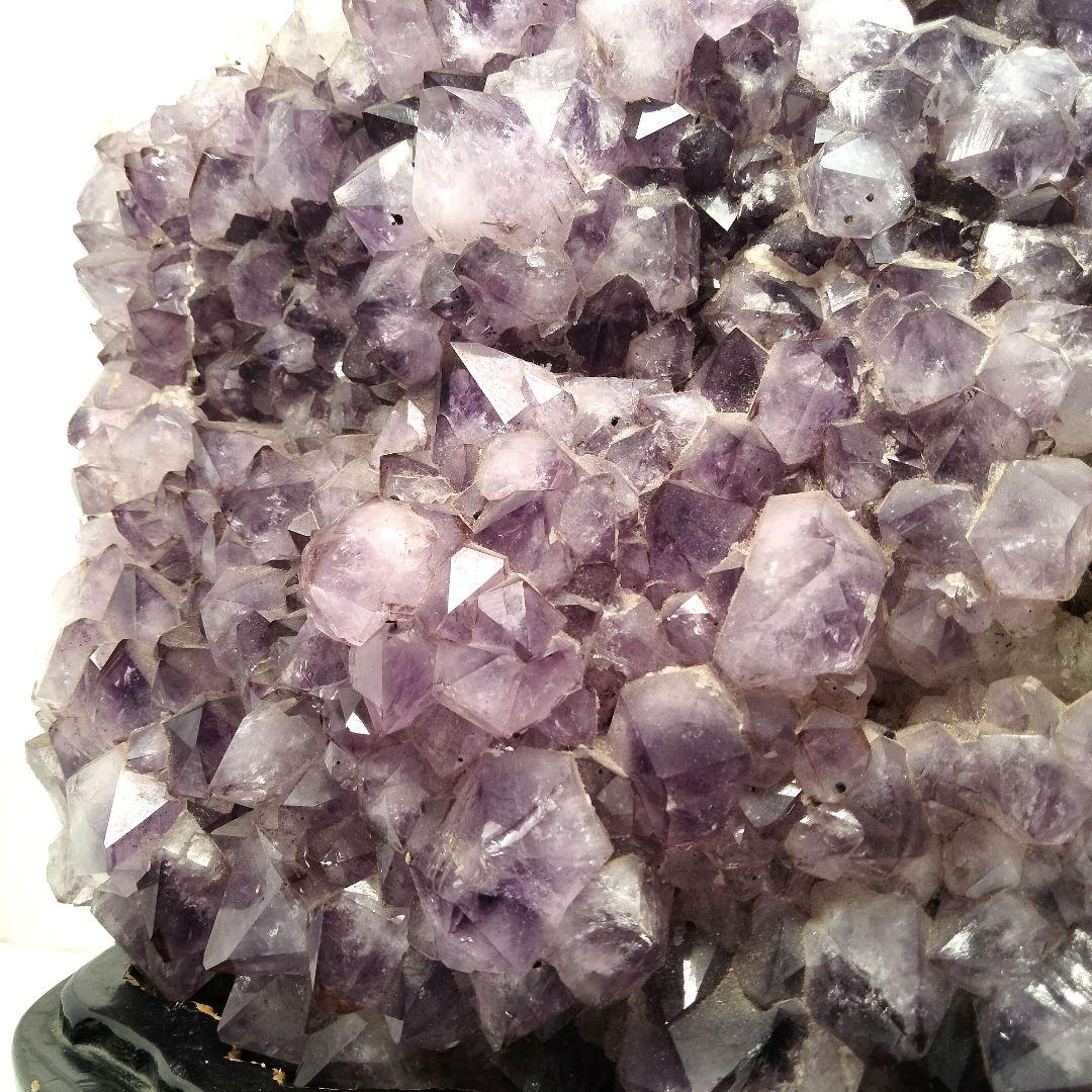 Y329 縁起物 ウルグアイ産 アメジスト 高さ28㎝ 総重量6.9㎏ 唐木台付