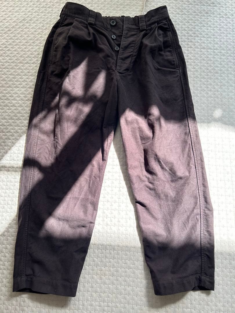 ミントグリーン 45R モールスキンの908ペグトップパンツ