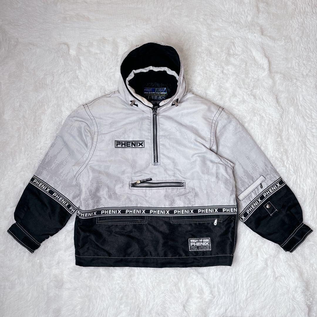 Phenix スノボ スキーウェア セットアップ メンズ 白　黒　ハーフジップ