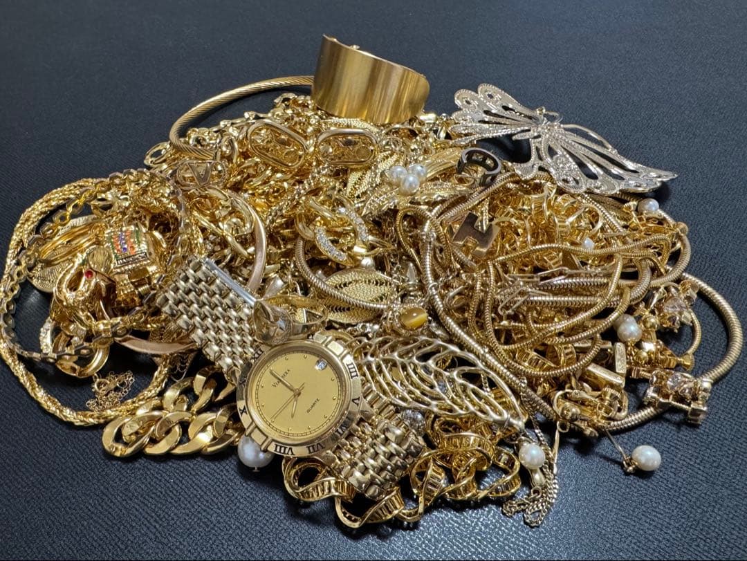 K18 SVコンビ ゴールドアクセサリー 時計 ネックレス 指輪等 まとめ売り