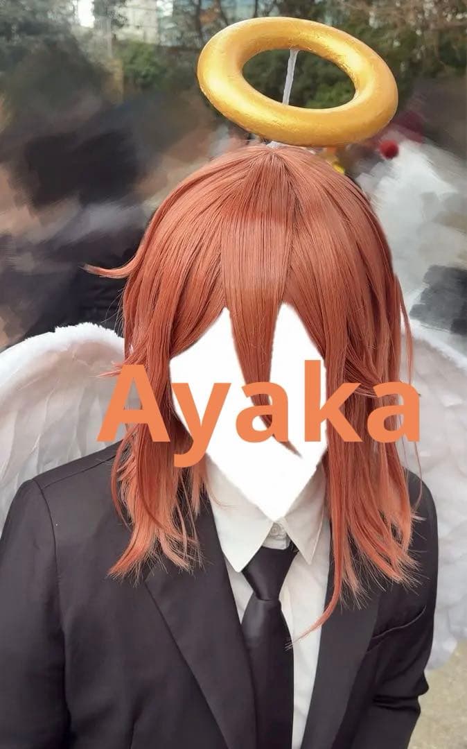 チェーンソーマン 天使の悪魔 コスプレ ウィッグ 羽 リング 衣装
