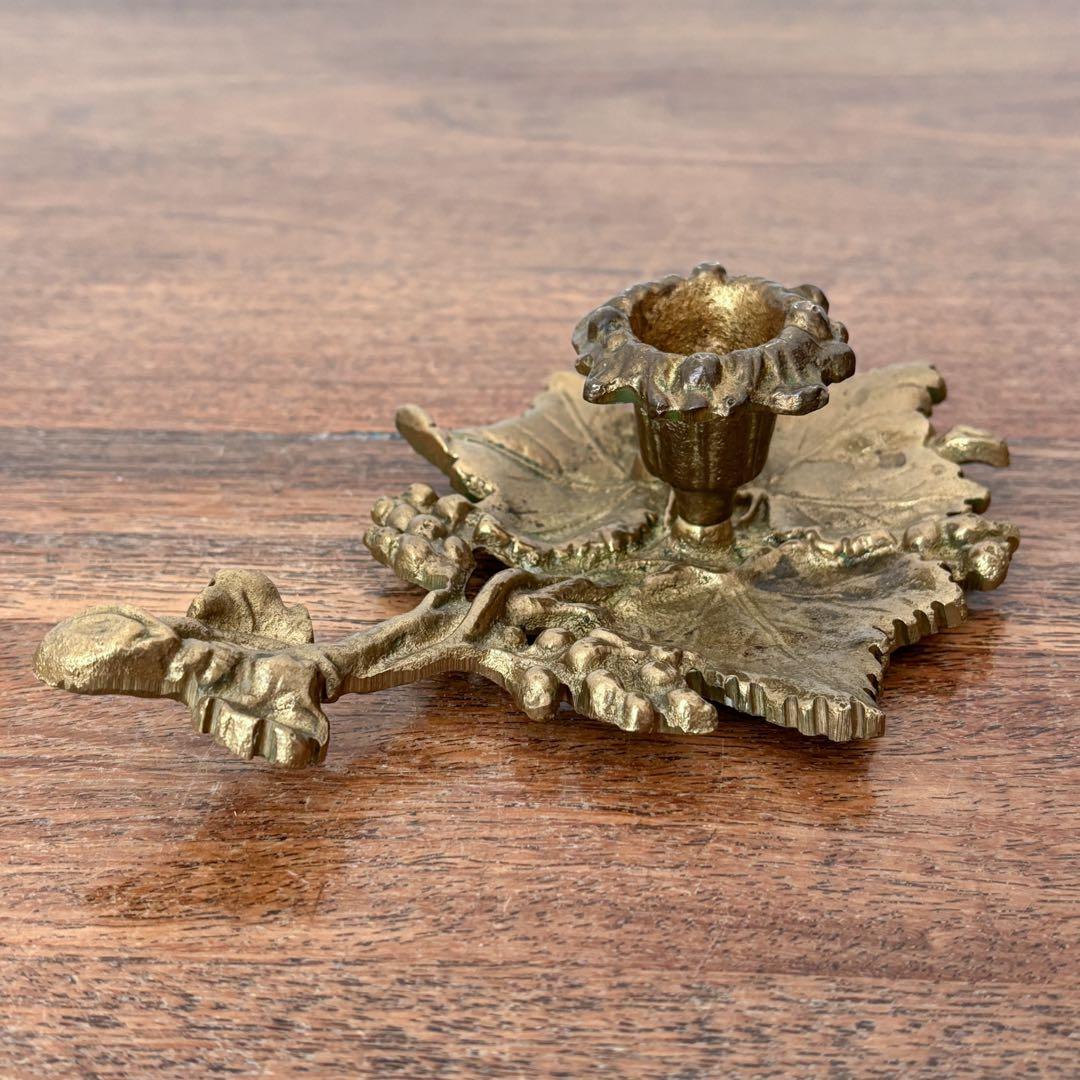 【ドイツ 真鍮製の葡萄キャンドルスタンド】ヴィンテージ