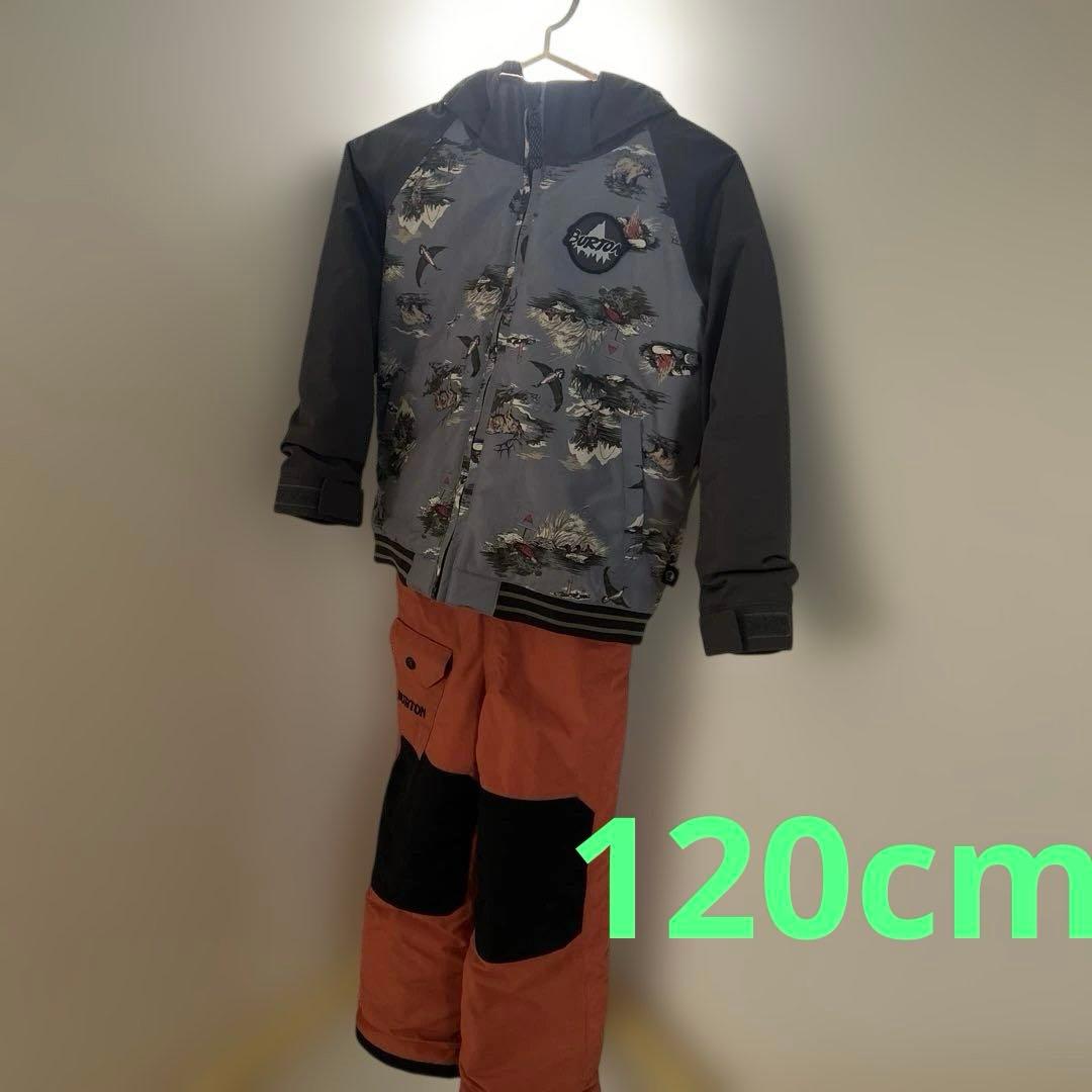 BURTON 子ども用スキーウェア グレー/オレンジ120cm