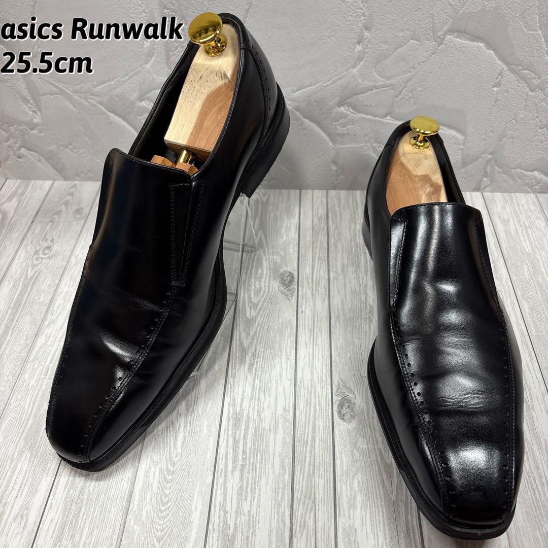 アシックス ランウォーク WR321J スリッポン スワールトゥ 黒 25.5