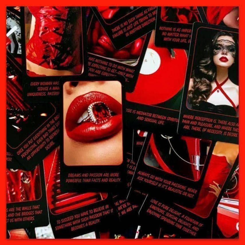 【正規品オラクルカード】おしゃれでクール✨赤と黒の個性カラー✨情熱と官能のデッキ