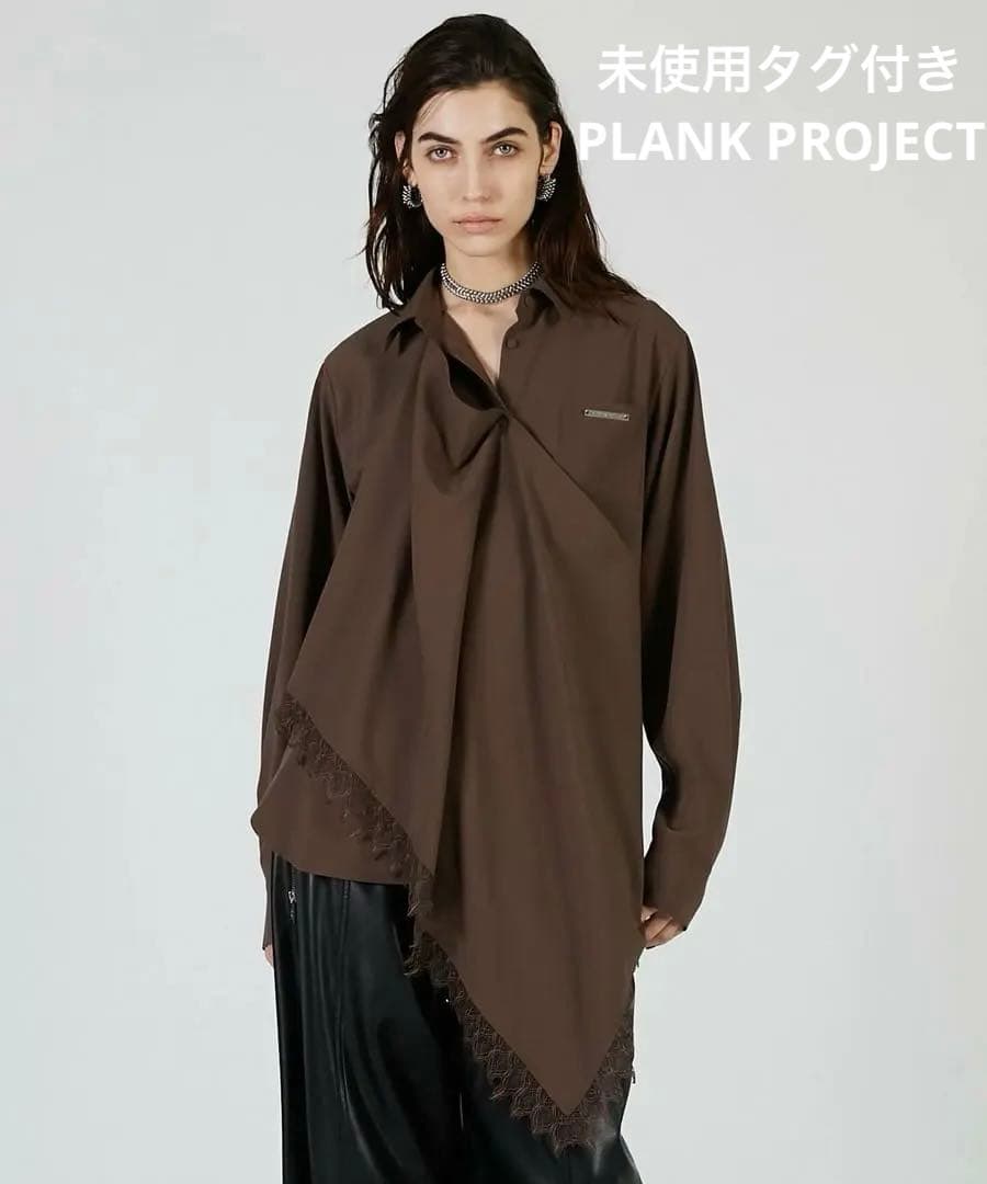 新作未使用タグ付き　PLANK PROJECTスカーフシャツ