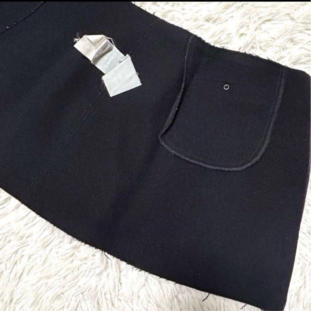 シャネル　スカート　size34(XS相当) ブラック系 ココマーク