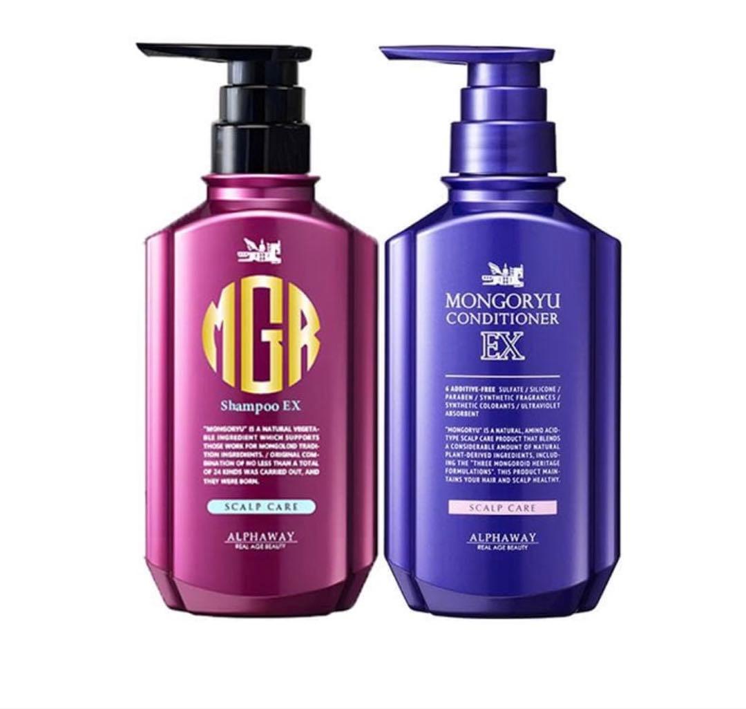 モンゴ流シャンプーEX 350ml　✙　リペアコンディショナーEX 350ml