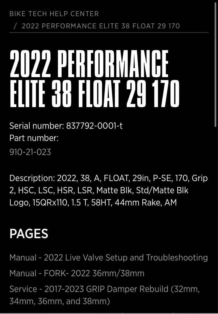 FOX 38 パフォーマンスエリート　29 170mm