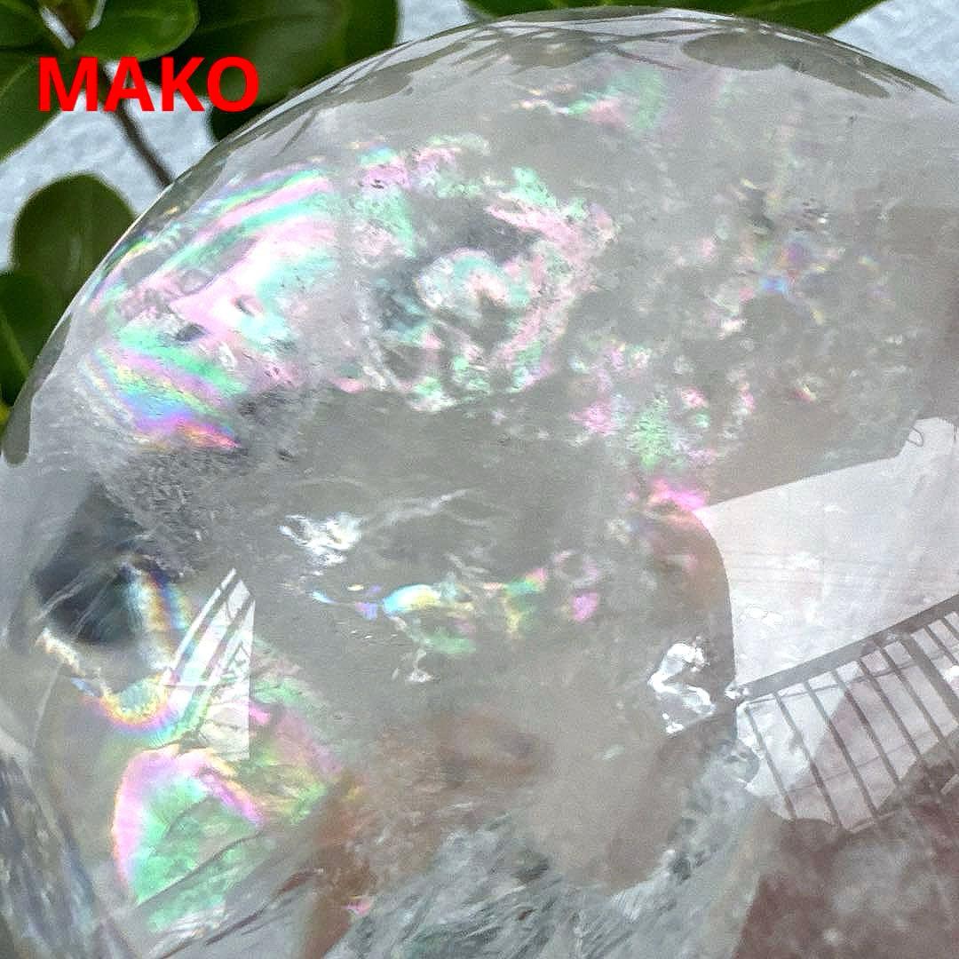 M1846☆水晶丸玉86mm921g☆アイリスクォーツ☆天然石☆N51002