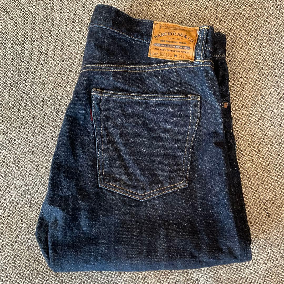 ク*ん様 WAREHOUSE 1001XX　W34　ウェアハウス　黒パッチ　限定