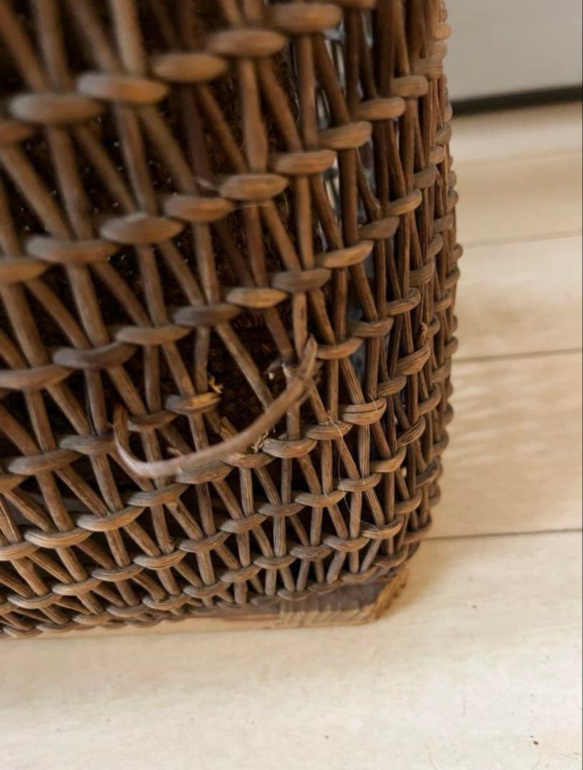 SALE◆ヴィンテージ天然アケビの大きめ籠バック 骨董品 USED◆