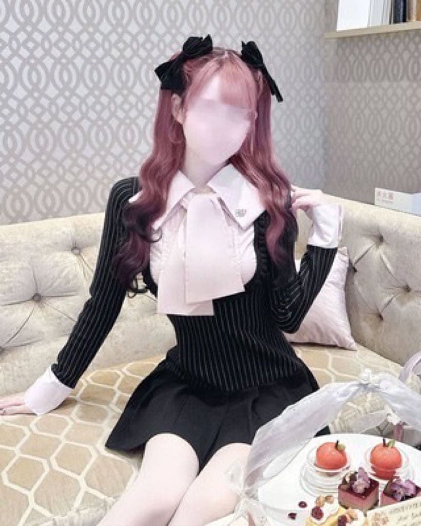 HONEY MEW リボンブラウスドッキングワンピース