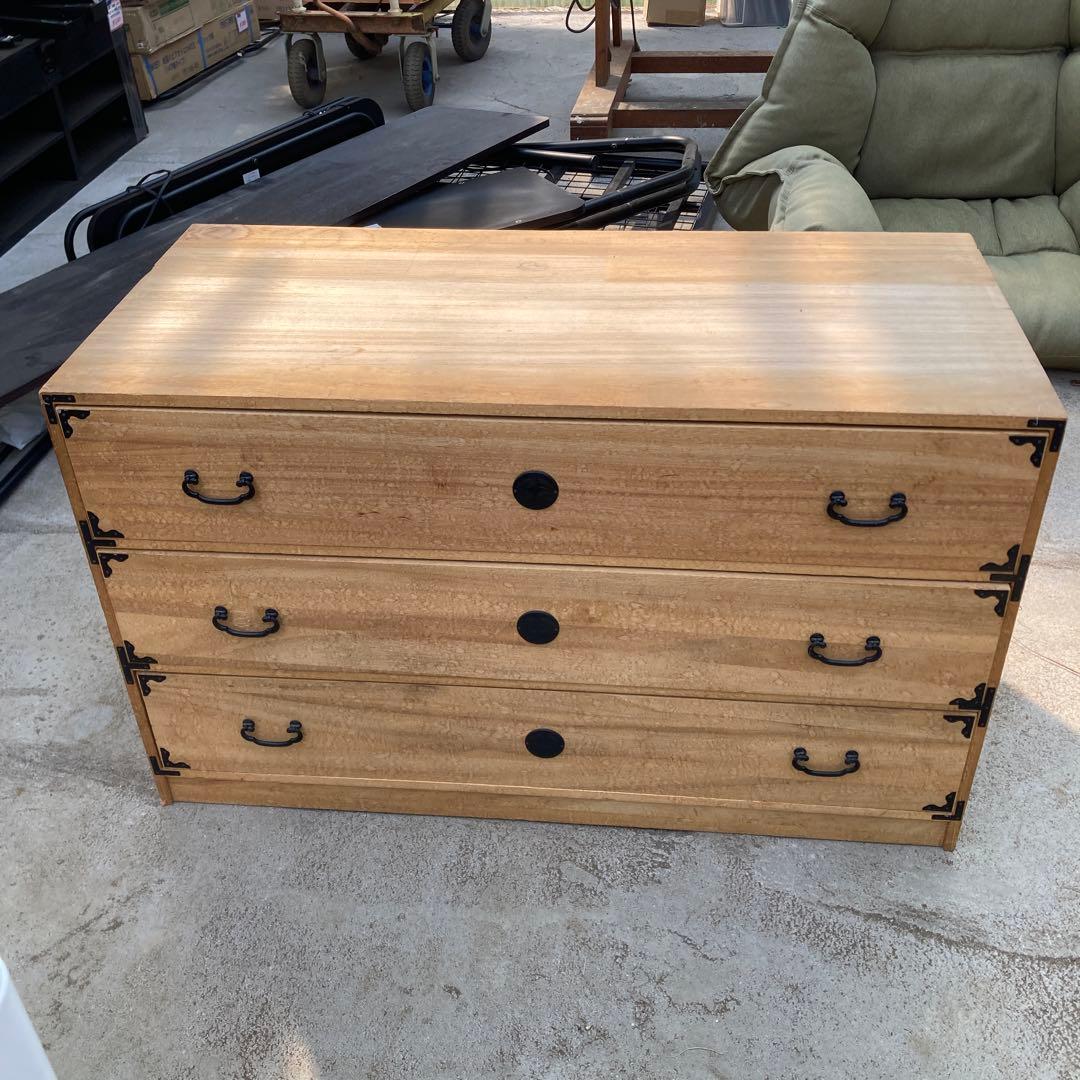 ま*こ様 稲穂の金具の桐箪笥 桐ダンス 3段 衣装ダンス 着物 チェスト