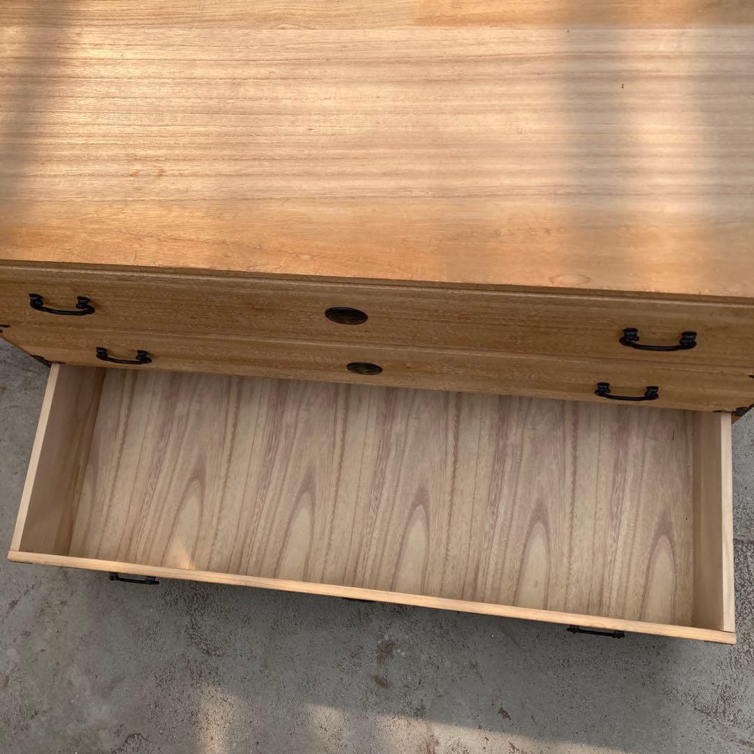 ま*こ様 稲穂の金具の桐箪笥 桐ダンス 3段 衣装ダンス 着物 チェスト