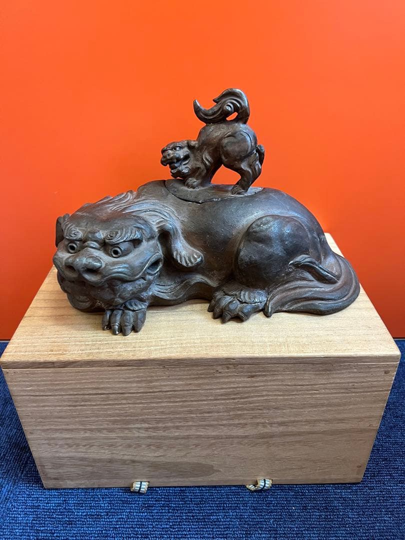 1346  古備前焼　獅子　置物　古美術品　時代物