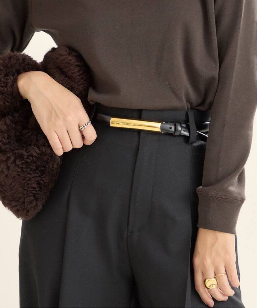 plage アトリエ アンボワーズ 別注 TUBE ベルト ブラック プラージュ