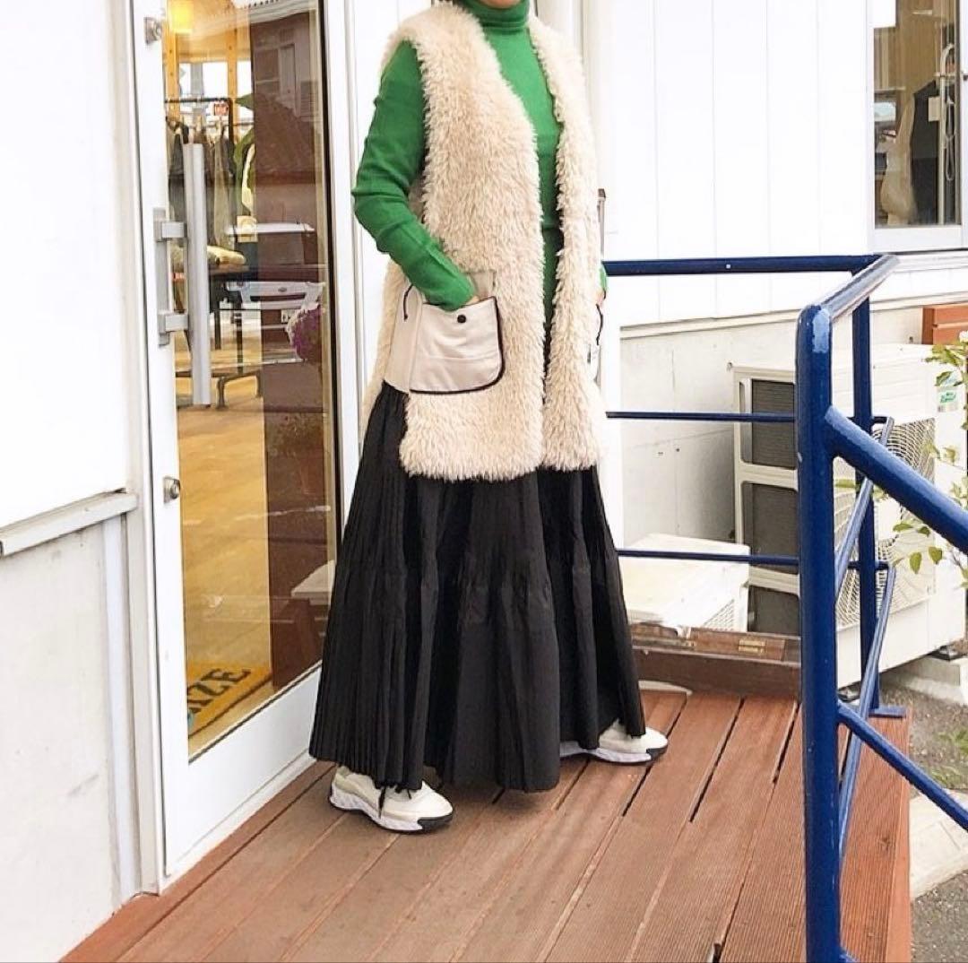 Design aera エコムートンファーベスト.*˚‧新品未使用品