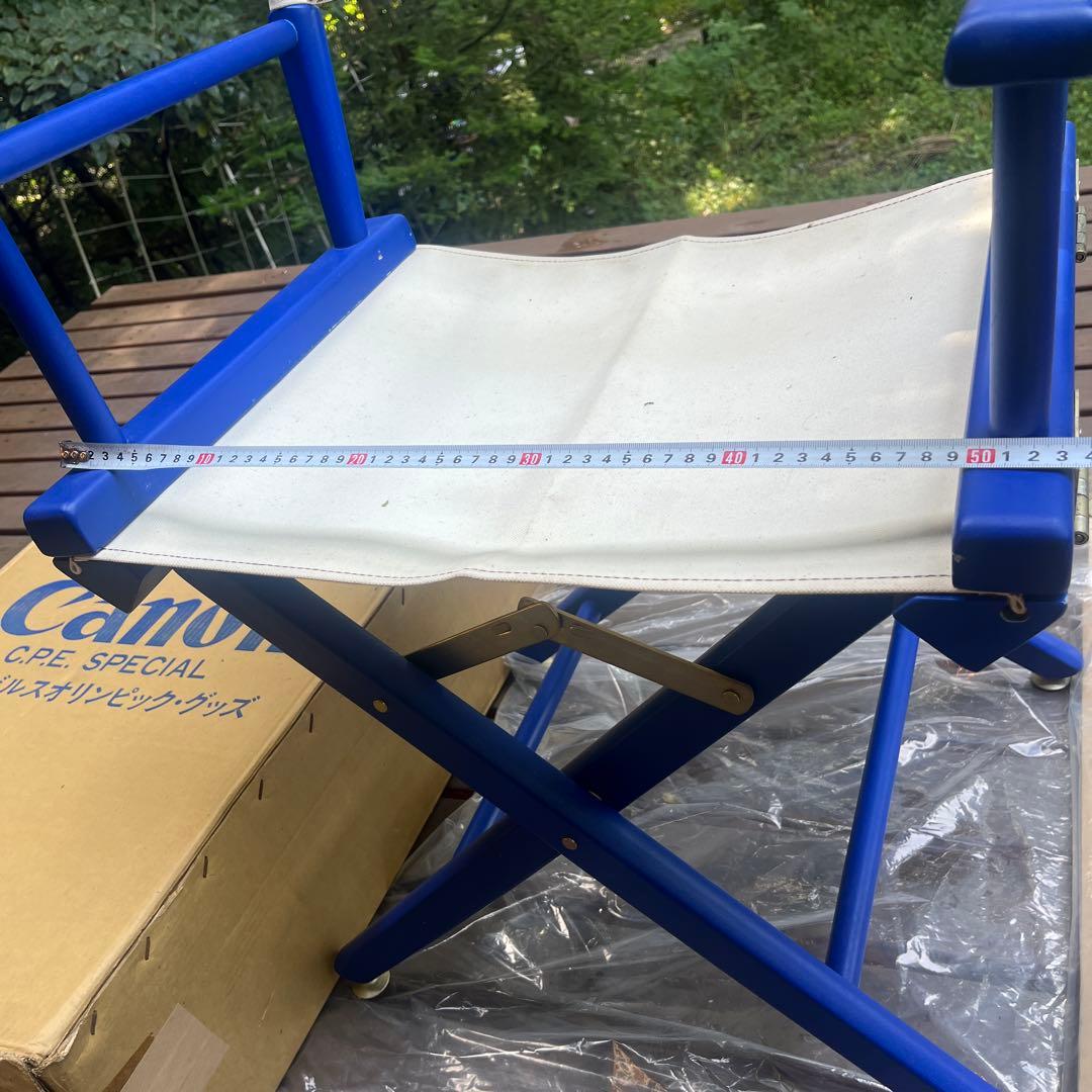 Canon ディレクターズチェア 木製 帆布　折りたたみ 1984年ロス五輪