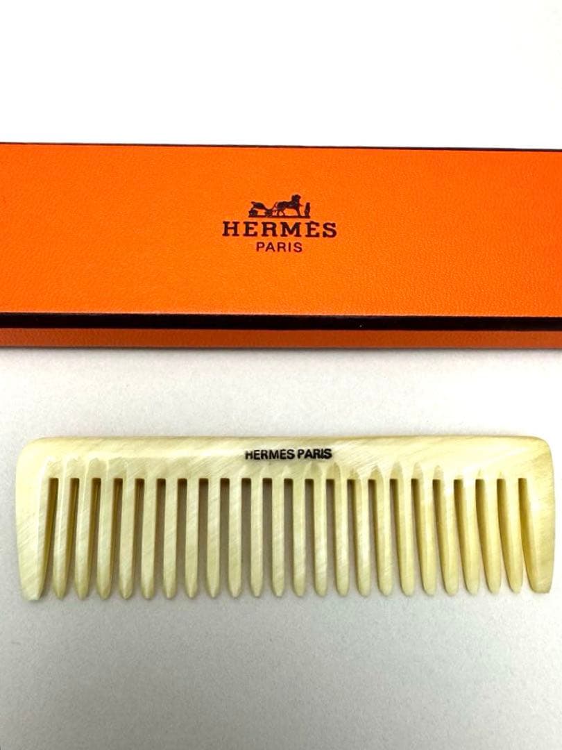 Hermes エルメス バッファローホーン くし コーム レザーケース