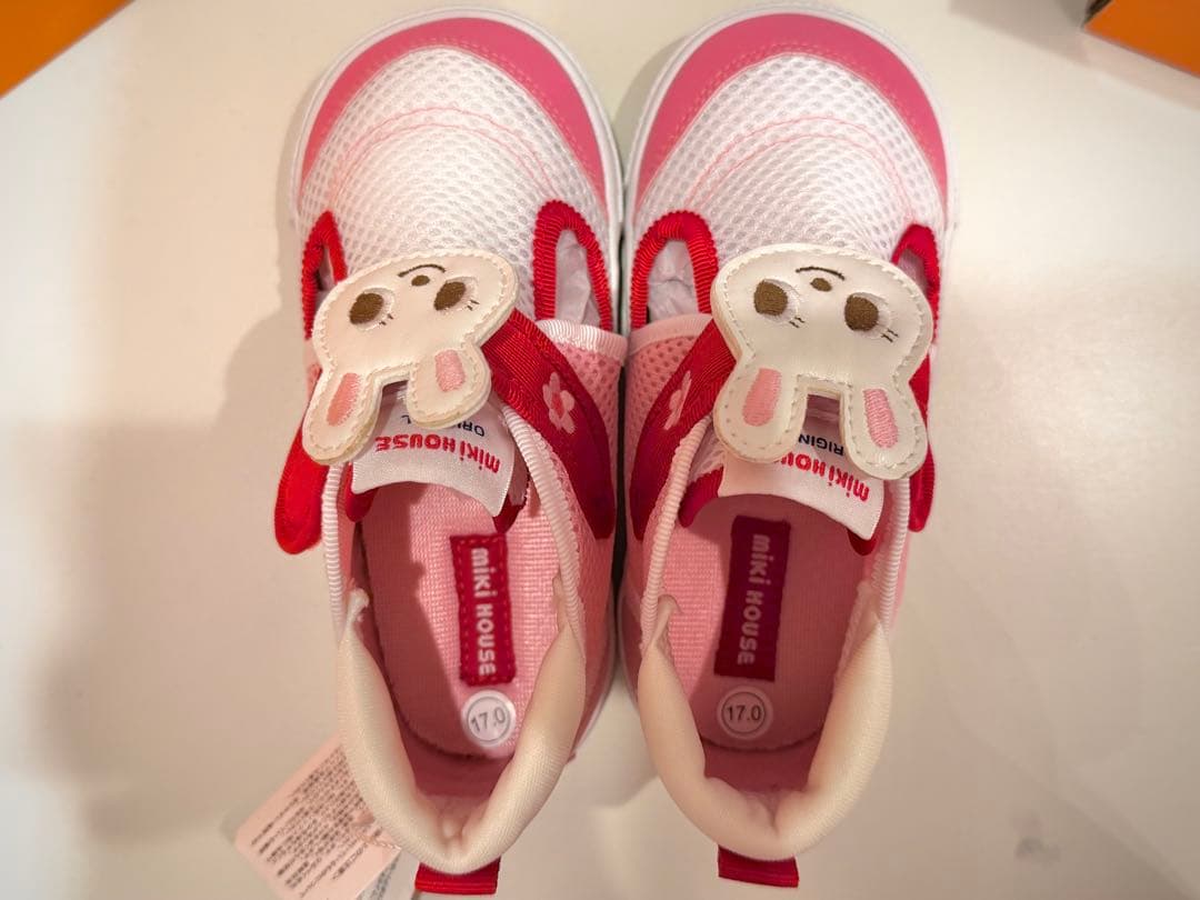 ミキハウススニーカー17HOT BISCUITSスニーカー　兎　キッズスニーカー