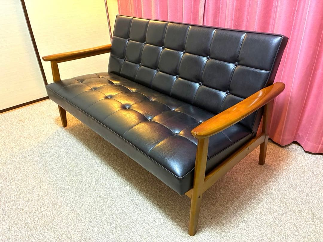 カリモク60 Kチェア 2シーター スタンダードブラック