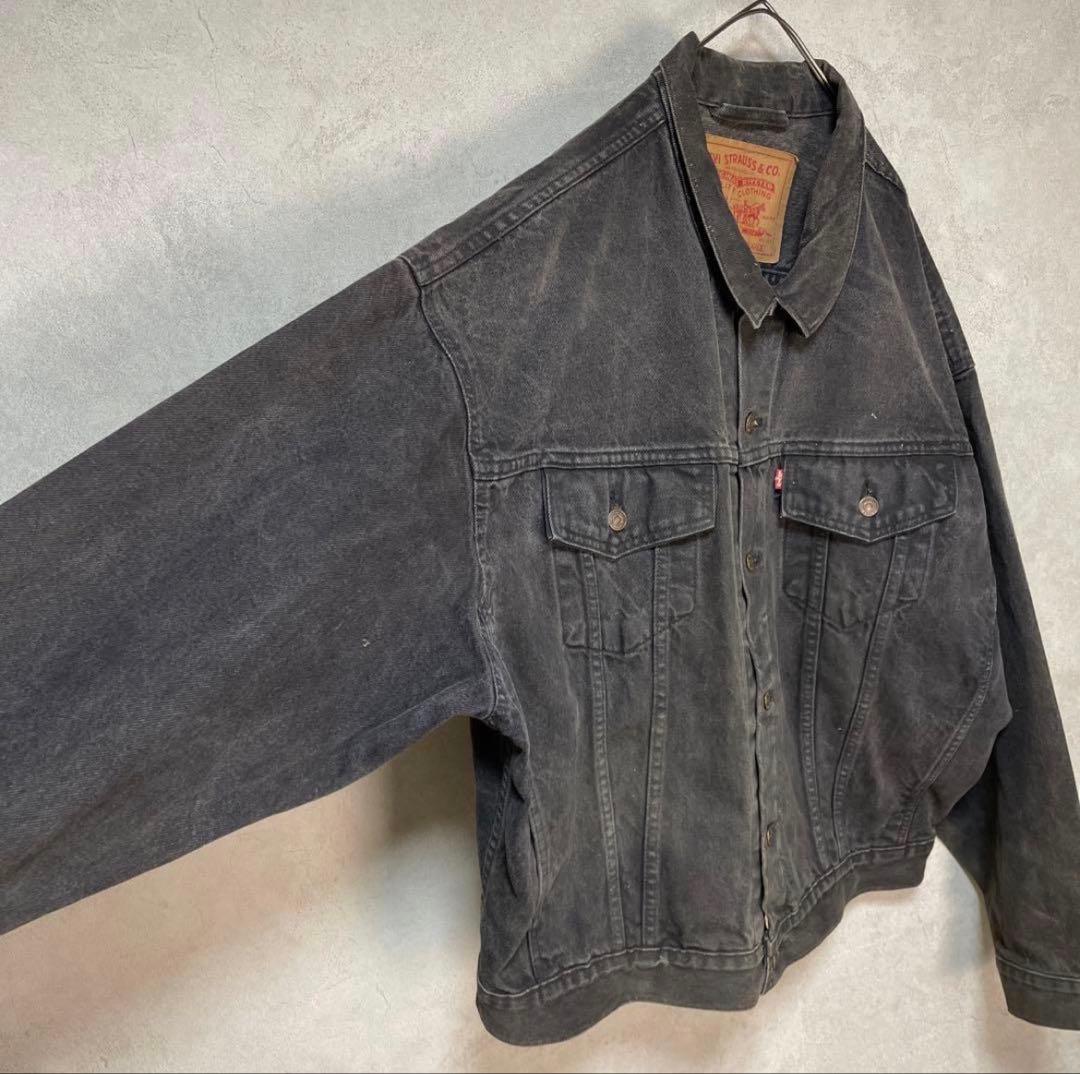 古着 90s リーバイス 70598 ブラックデニムジャケット デカパッチ