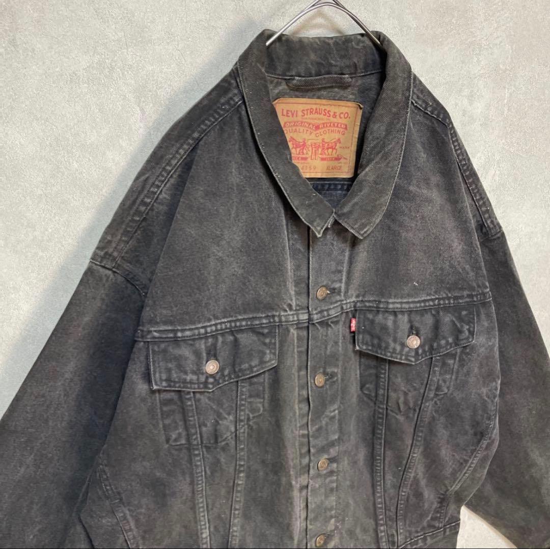 古着 90s リーバイス 70598 ブラックデニムジャケット デカパッチ