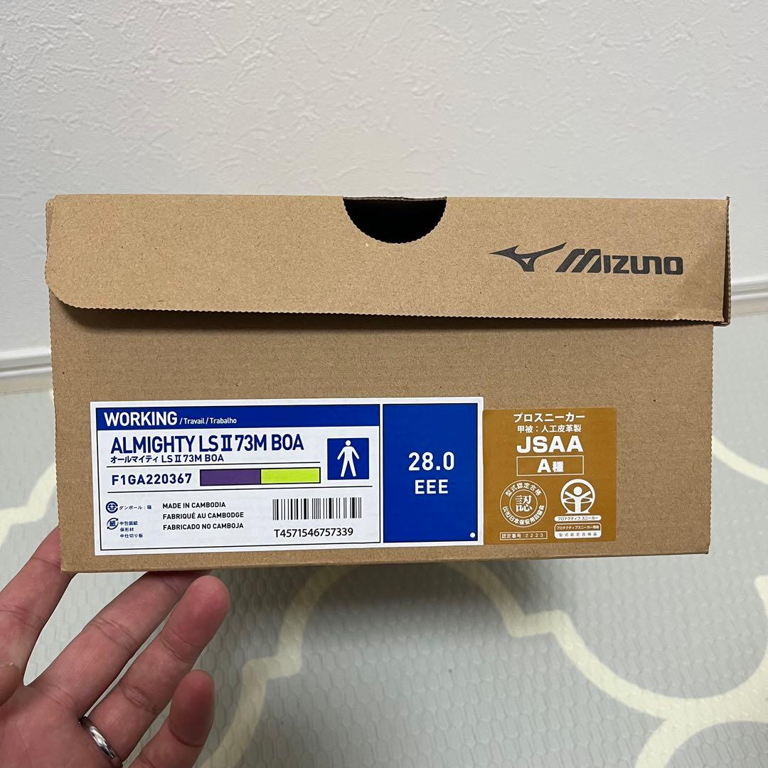 【限定カラー】ミズノ　安全靴　紫　レア