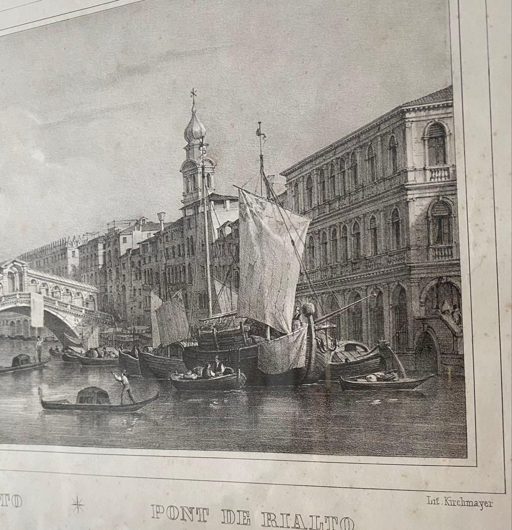 期間限定価格❗️1800年後半　銅版　ベネチア　パリの高級アンティーク画廊で購入