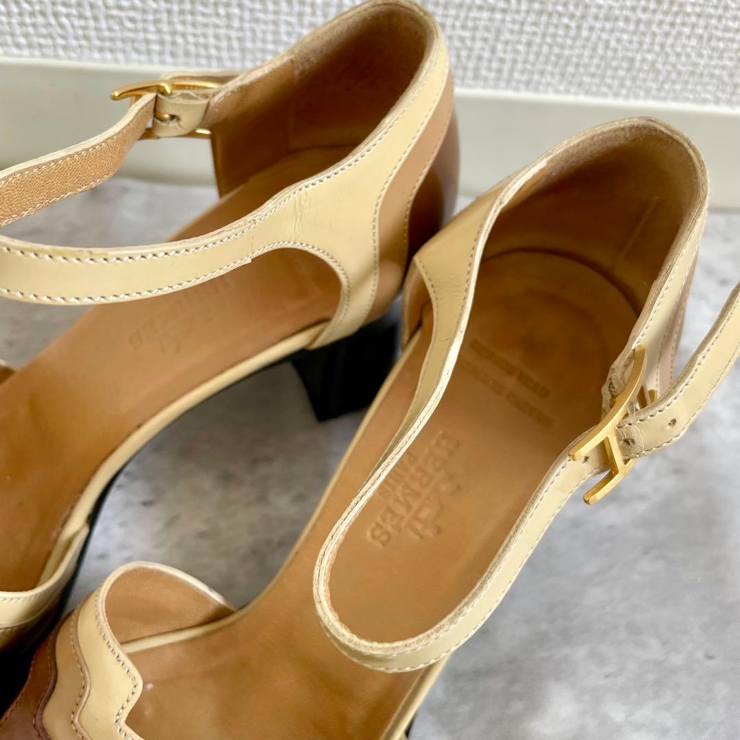 エルメス アンサン サンダル ヒール マルチカラー 36サイズ