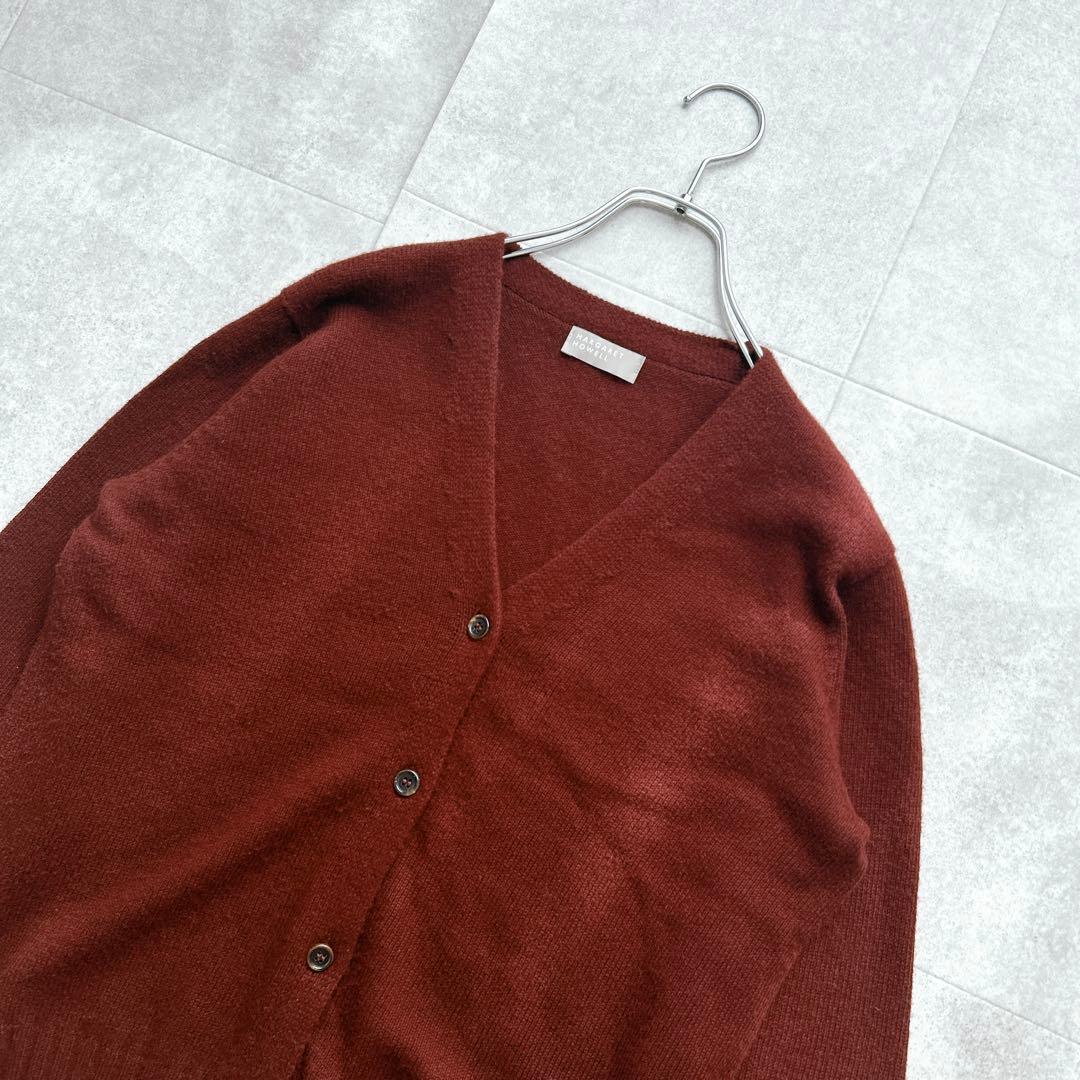 美品✨ マーガレットハウエル 22AW カシミヤコットンカーディガン えんじ Ⅱ