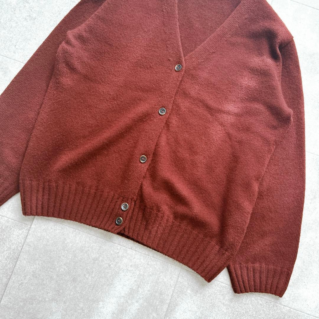 美品✨ マーガレットハウエル 22AW カシミヤコットンカーディガン えんじ Ⅱ