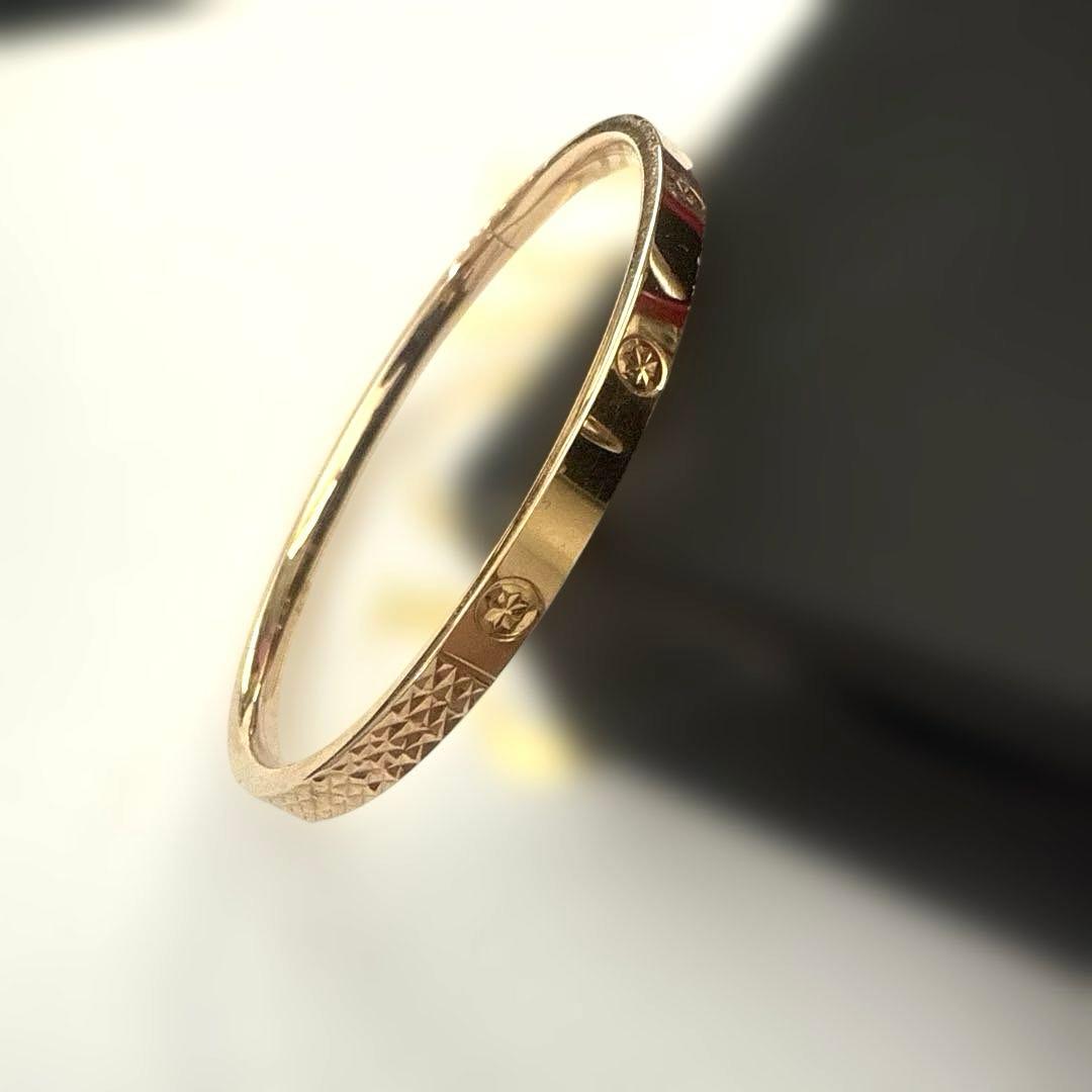 専用　中古　AU750 ピンクゴールド　バングル　菱形リング　2点セット