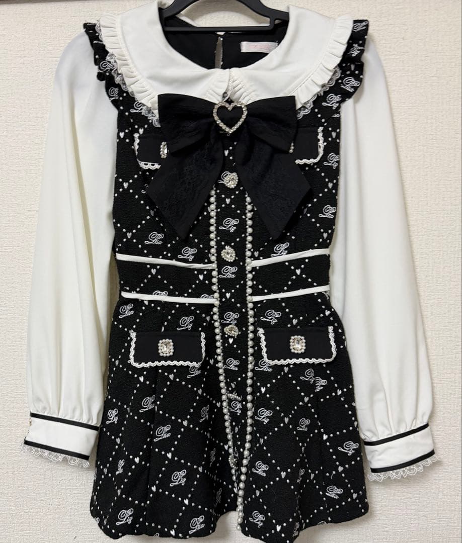 リズリサ LIZLISA モノグラムリボンツイードセットアップ