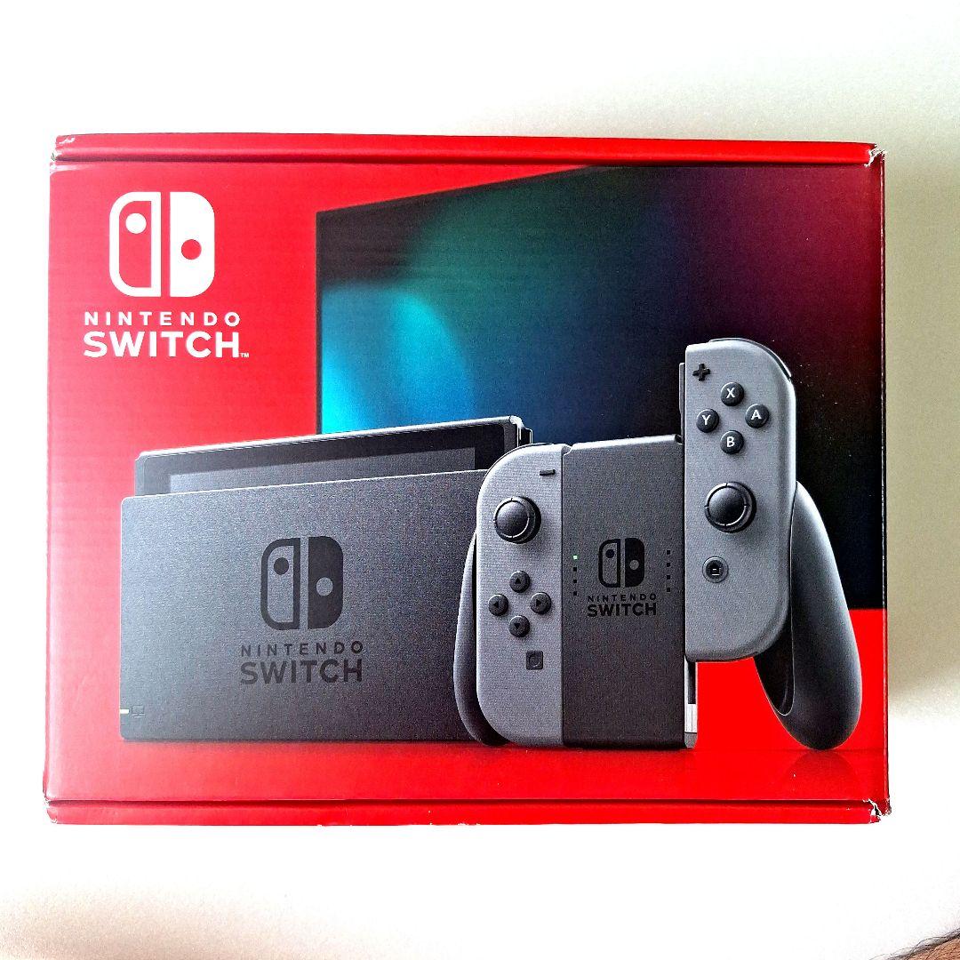 「美品」Nintendo Switch 本体 グレー Joy-Con、ソフト付き