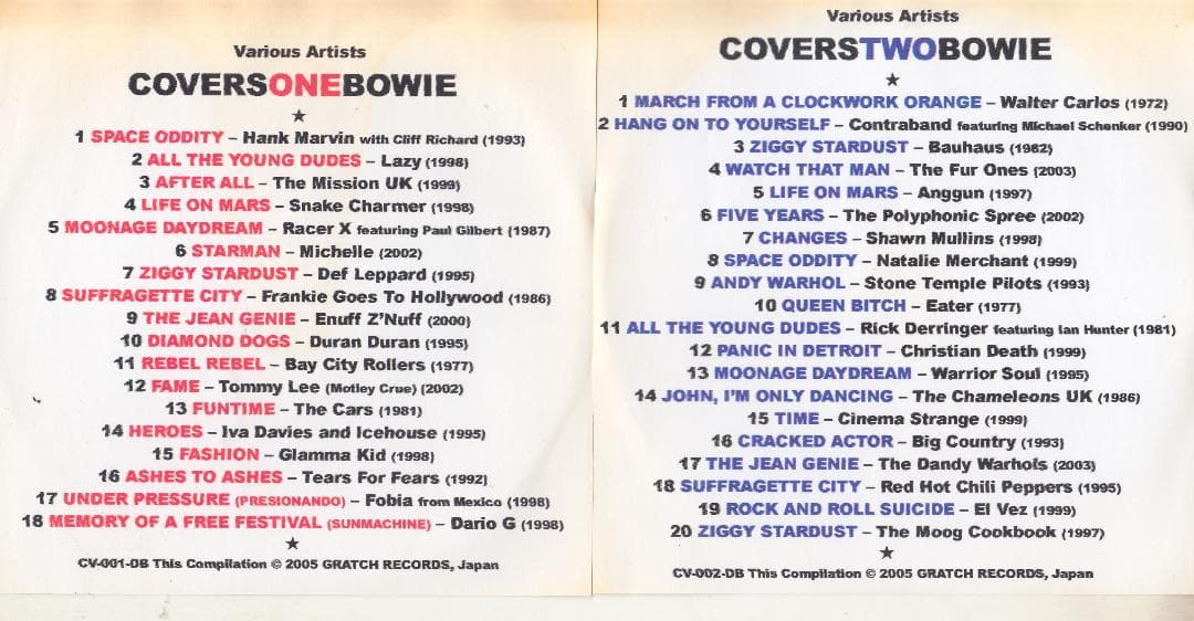 Covers Ｄavid Boｗie 11CD