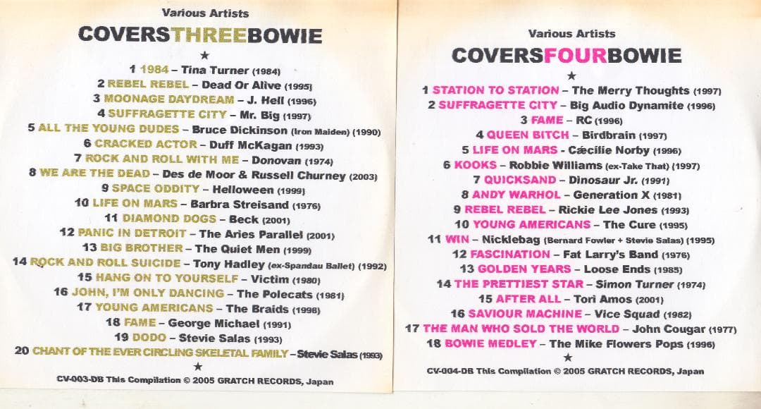 Covers Ｄavid Boｗie 11CD