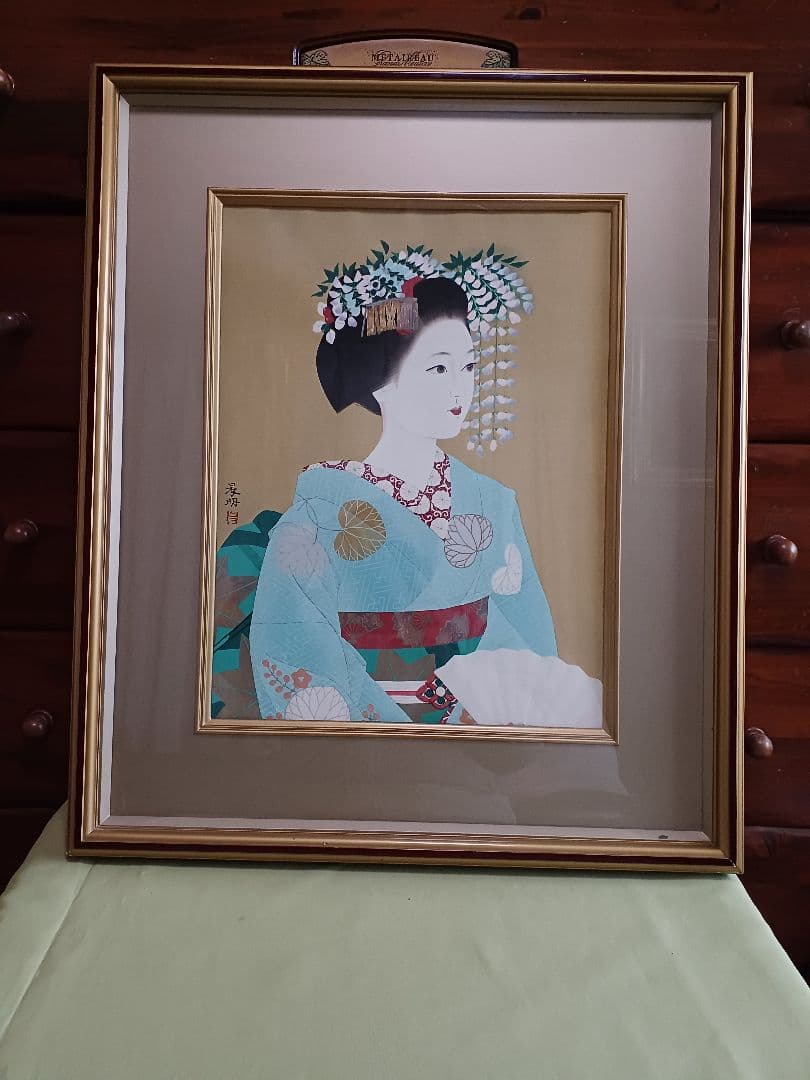 ◆加藤晨明　「舞妓」　手摺木版画　限定200部　彫師：文寿礼二　摺師：松永安生◆