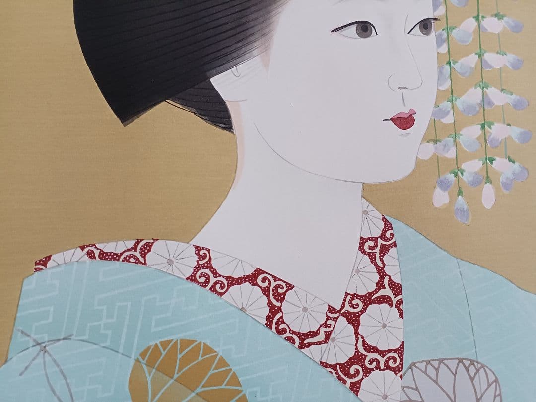 ◆加藤晨明　「舞妓」　手摺木版画　限定200部　彫師：文寿礼二　摺師：松永安生◆