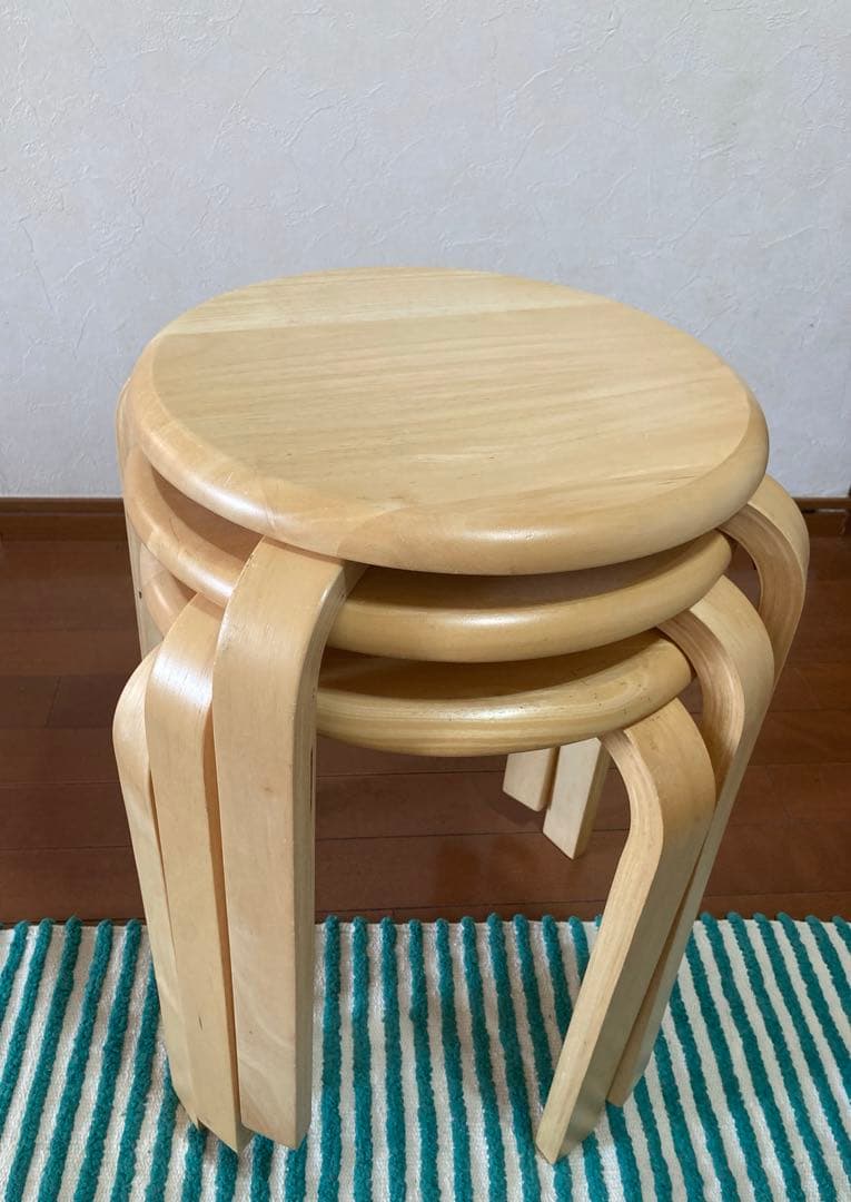 【美品】丸藤スツール ■３脚セット