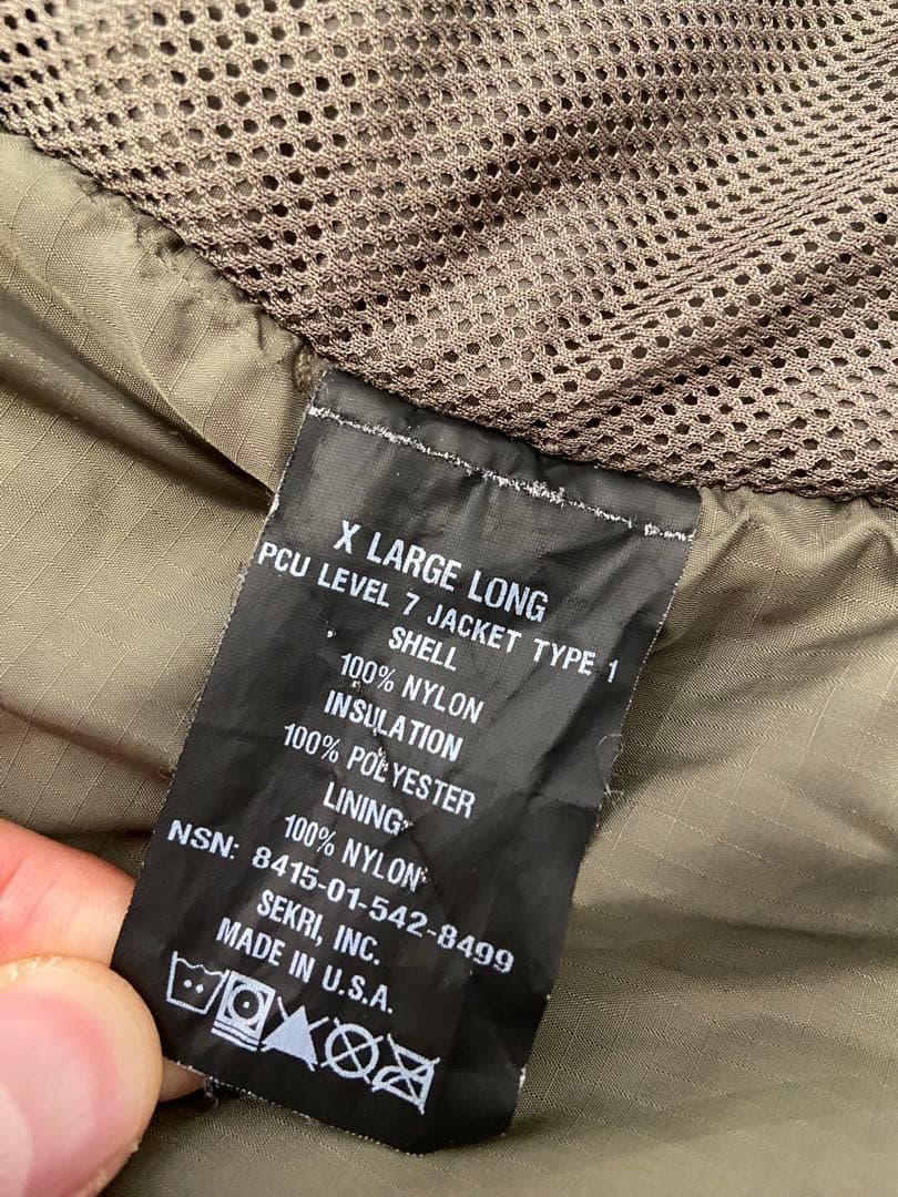 ジャケット・アウター PCU LEVEL 7 TYPE 1 X LARGE LONG
