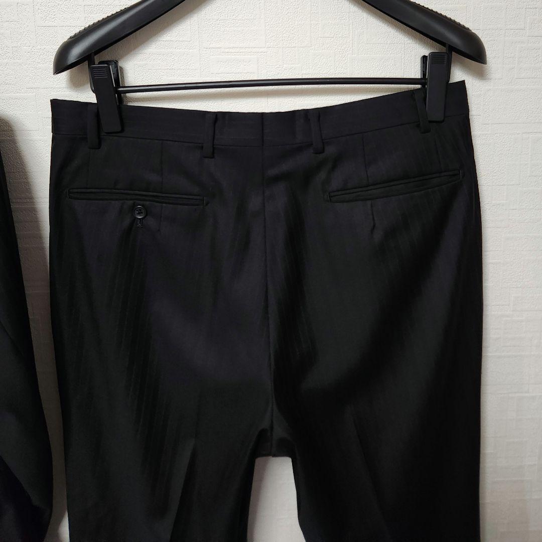 ダーバン　ロロピアーナ　パーソナルオーダー　メンズ　スーツ　ブラック　ストライプ