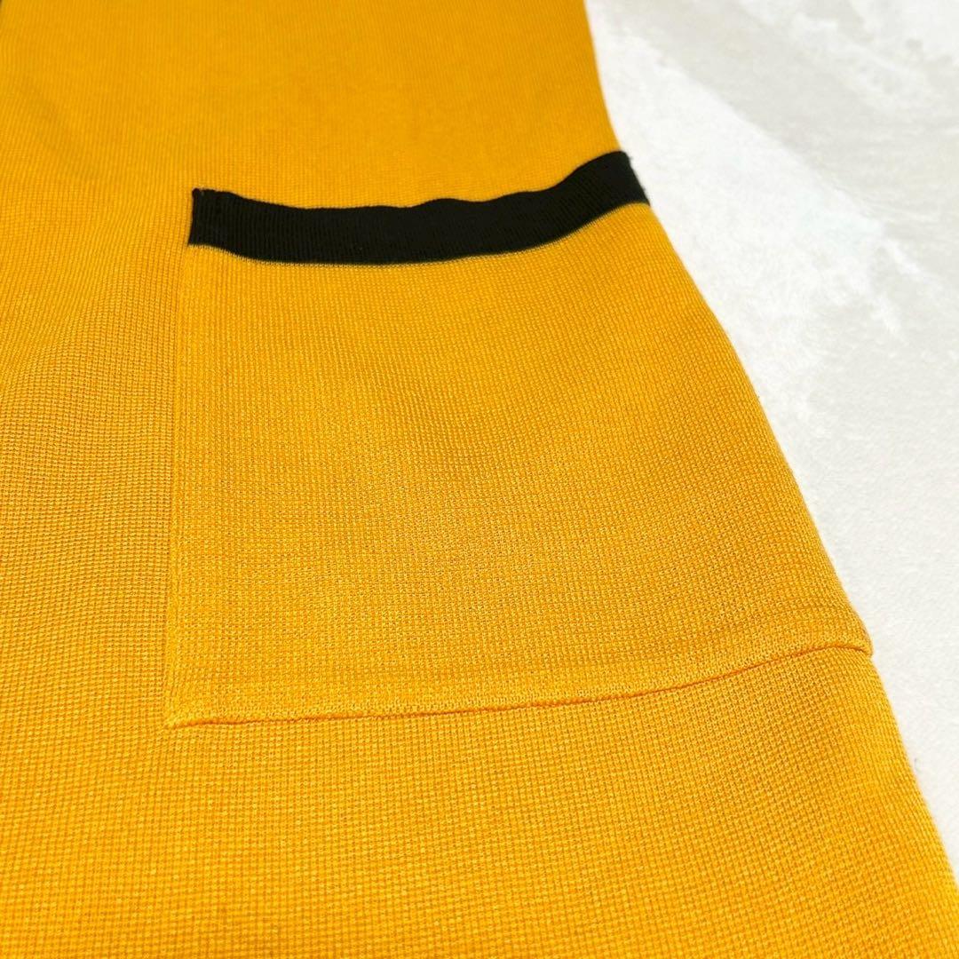 ★美品★イヴサンローラン　ワンピース　M カサンドラロゴ　金ボタン　バイカラー