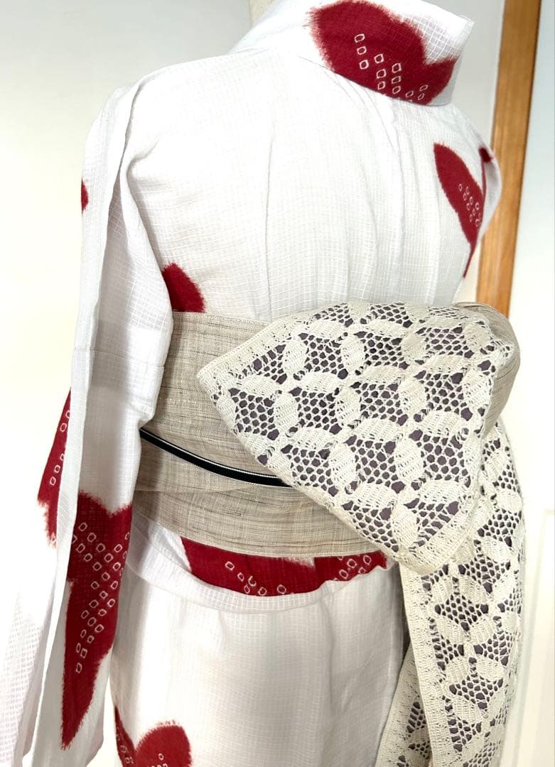 kikiさま専用 有松絞り浴衣・本麻帯・帯留3点セット