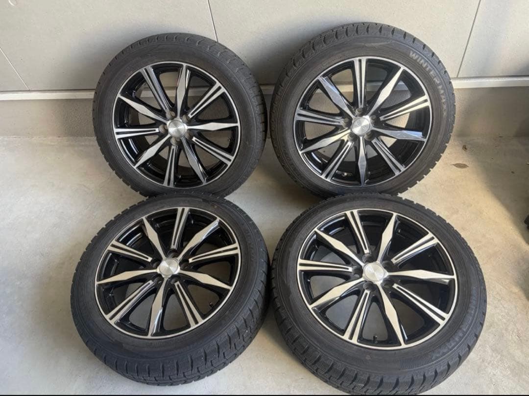 ゆうゆう④バリ溝215/50R17 スタッドレスpcd100平座ナット付