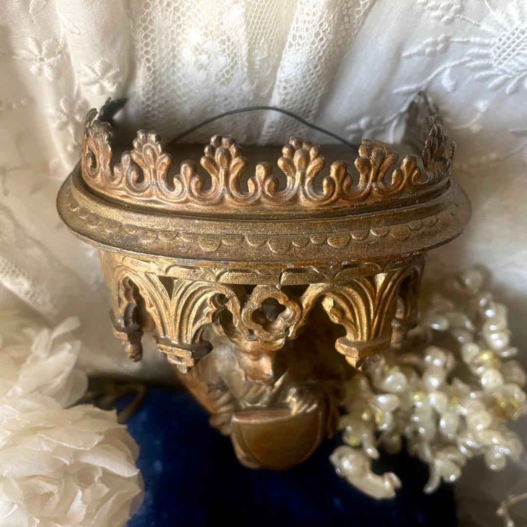 【レア】真鍮製天使のコンソール壁掛けエンジェル　フランスアンティーク