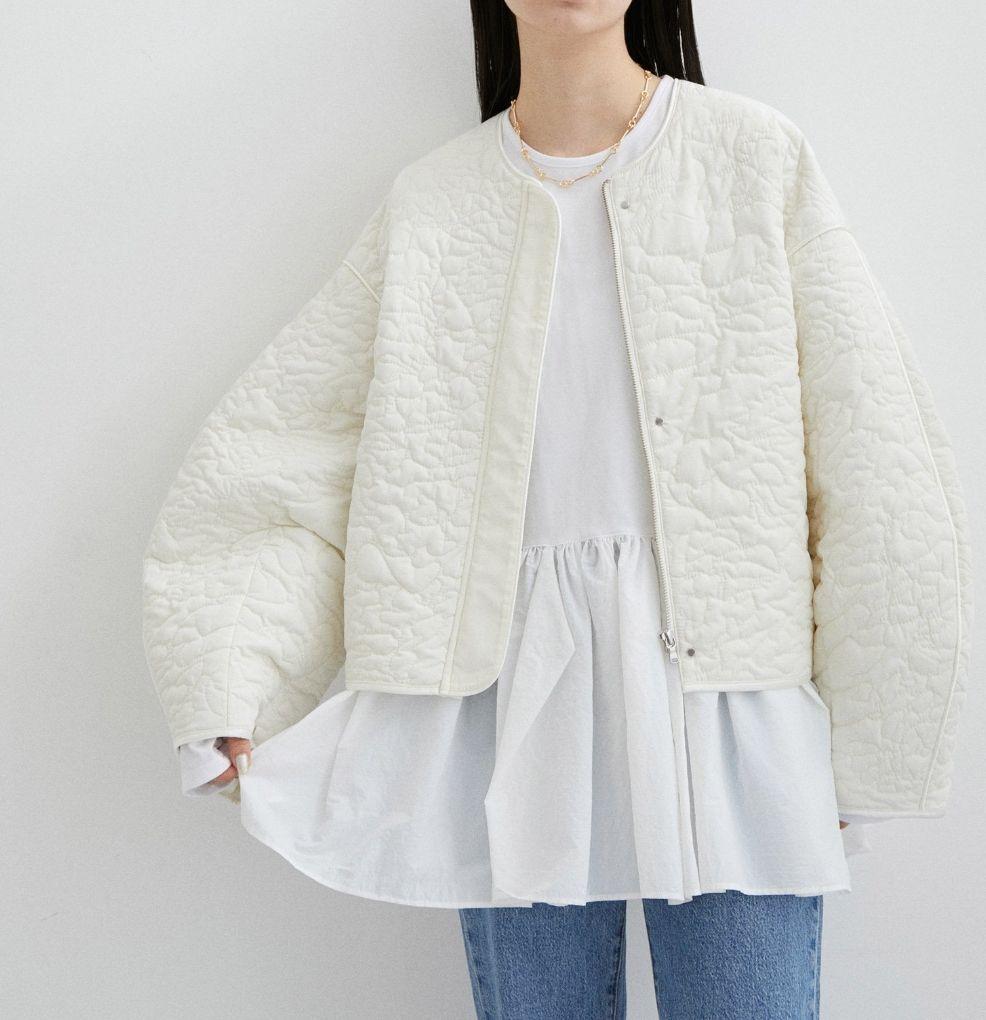 美品♪　ADAM ET ROPE' FEMME 　アートキルティングブルゾン